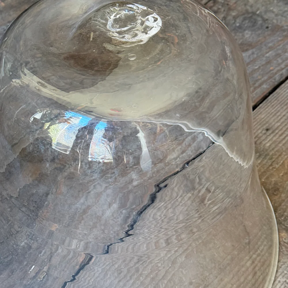 Large 19th-century French Glass Cloche de Melon (LG-09) - Image 3