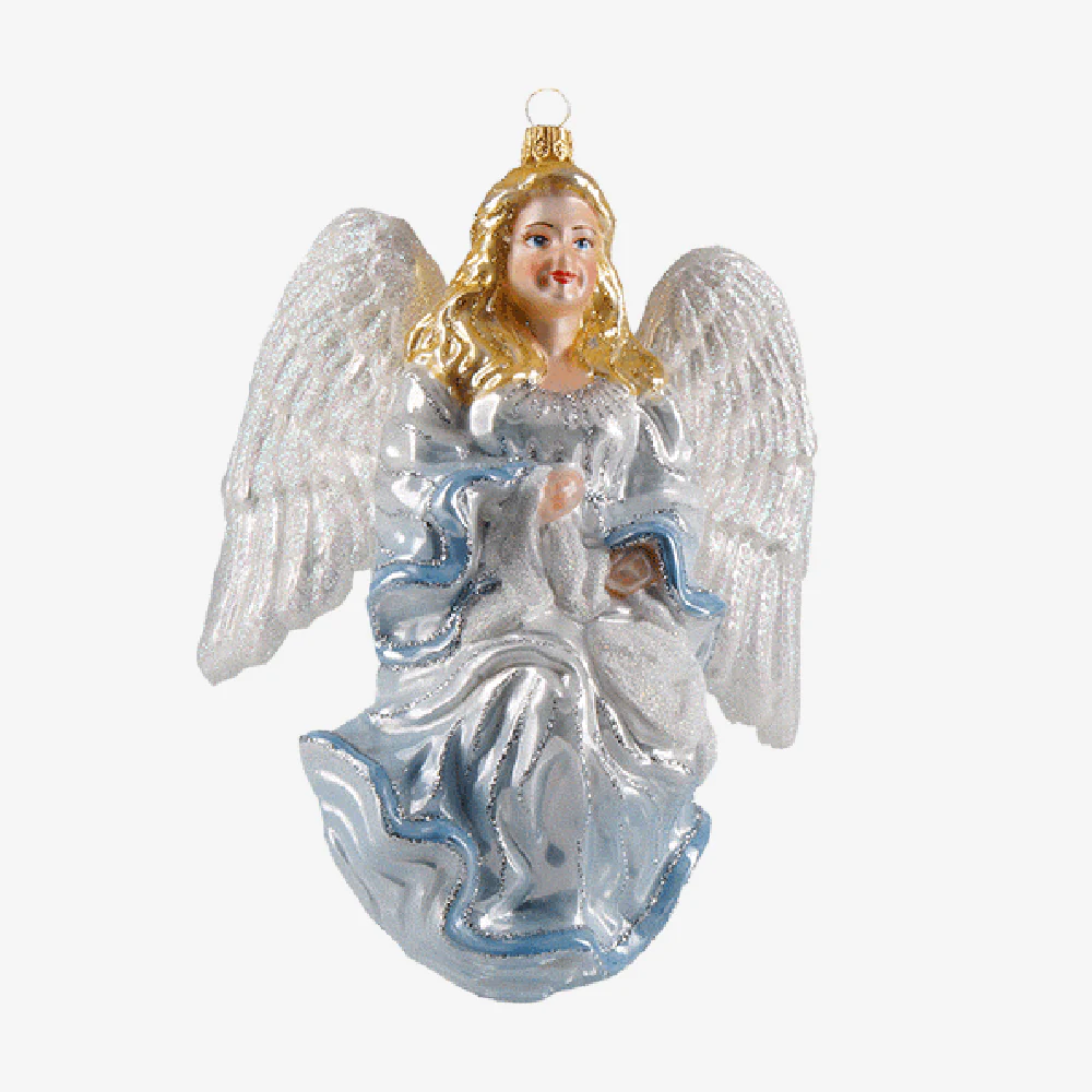 Large Angel in Blue Ornament