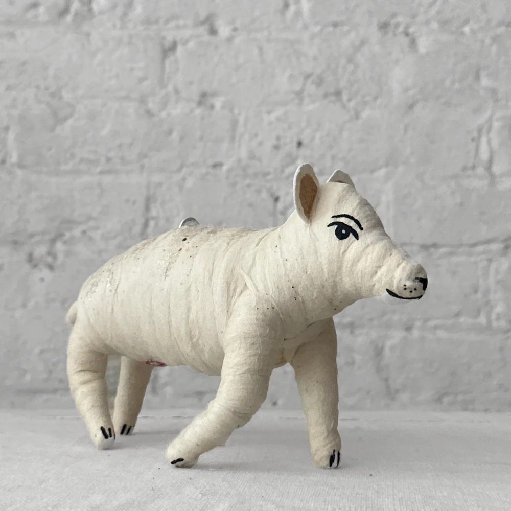 Large Cotton Polar Bear Ornament