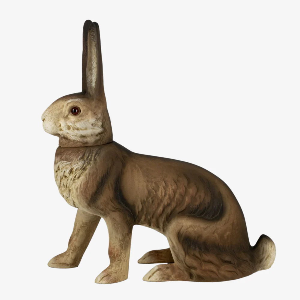 Large Sitting Brown Easter Hare - Image 2