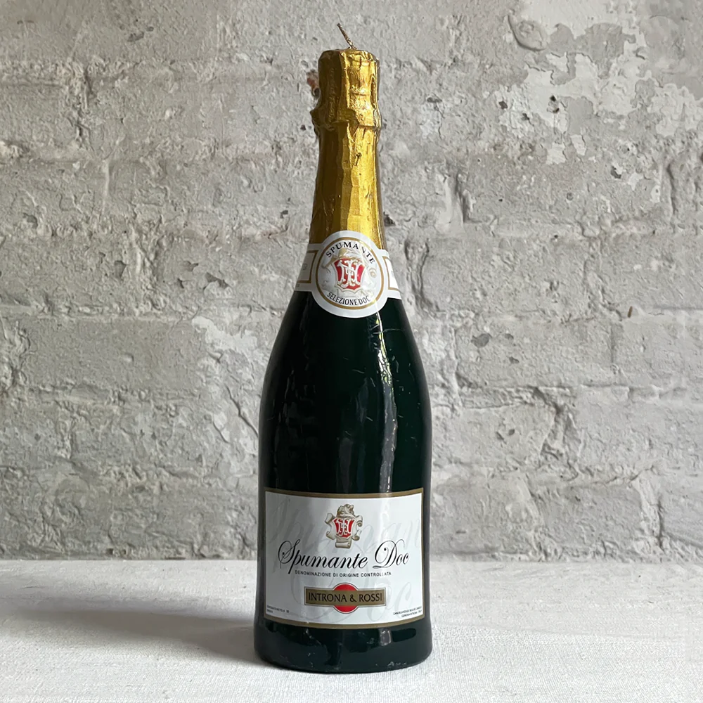 Large Spumante Sparkling Wine Bottle Candle