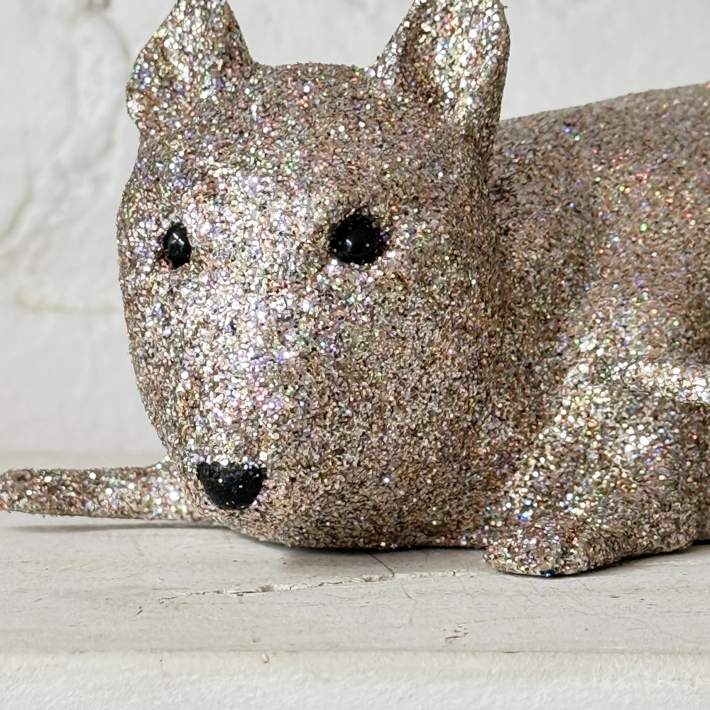 Larger  Gunmetal Glitter Rat - Image 2