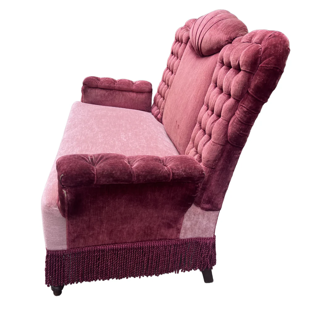 Late 19th-century Tufted Velvet Sofa - Image 2