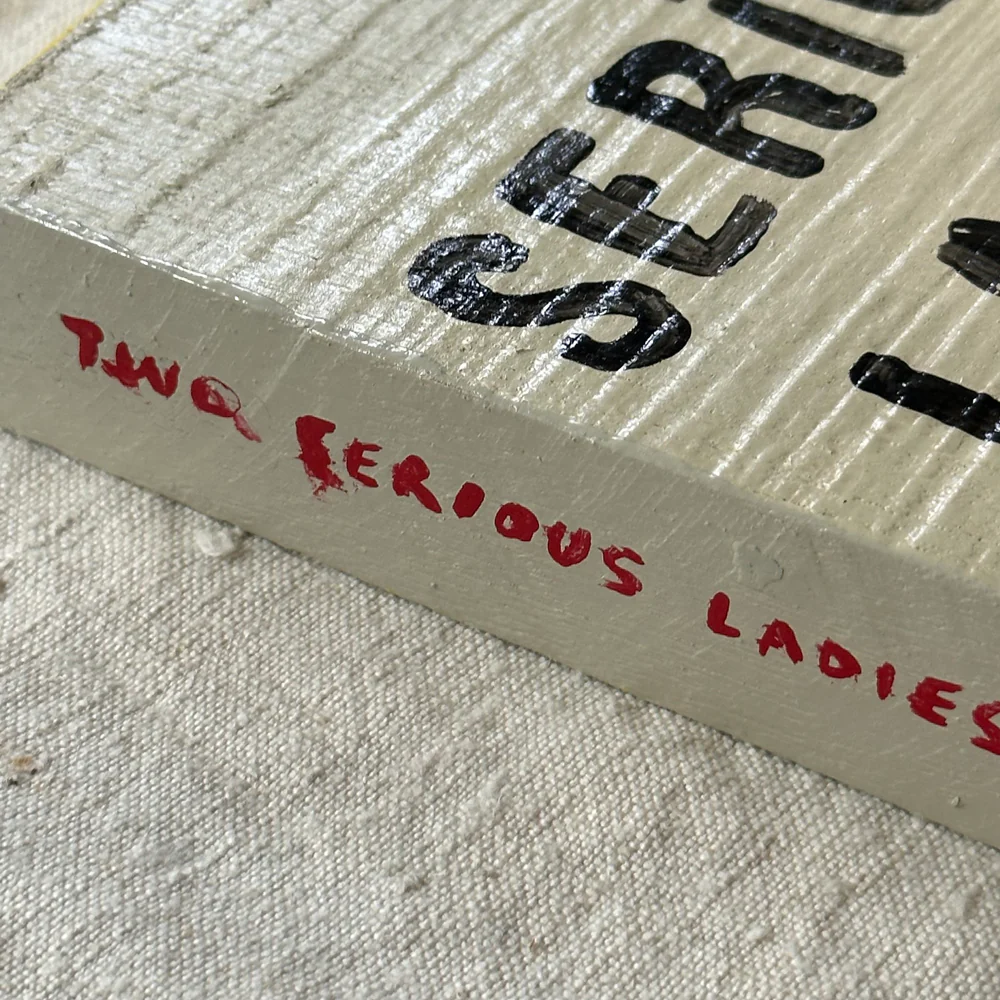 Leanne Shapton "2 Serious Ladies" Painted Wooden Book - Image 2