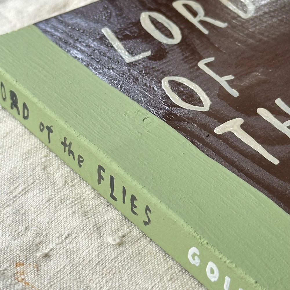 Leanne Shapton "Lord of the Flies" Painted Wooden Book - Image 2