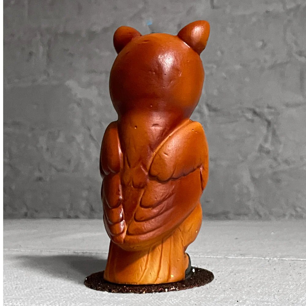 Ino Schaller Brown Owl in Beaded Vest Candy Box - Image 3