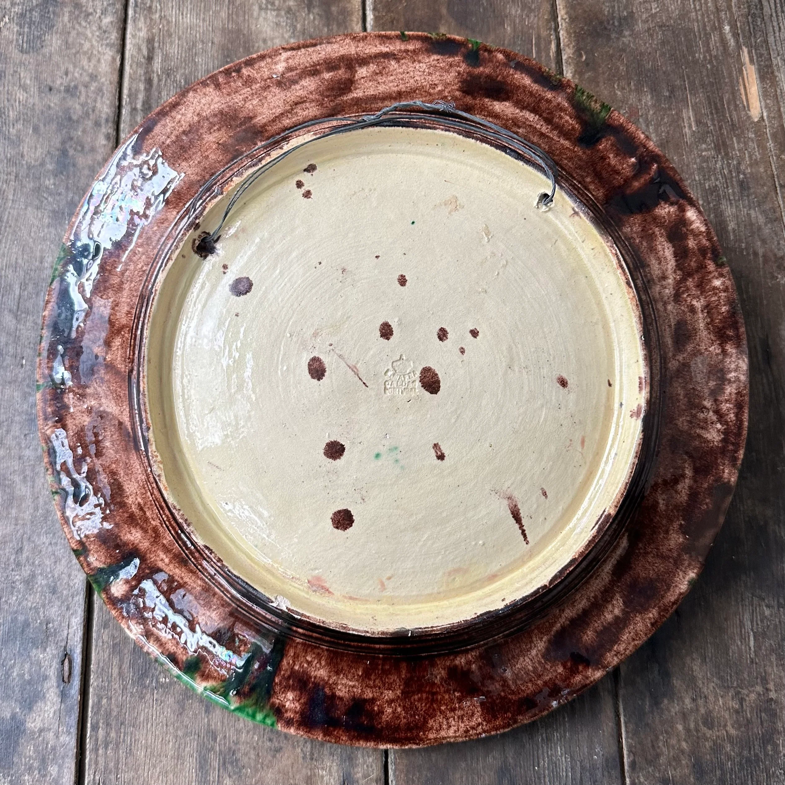 Manuel Mafra Portuguese Palissy-Style Earthenware Charger - Image 2