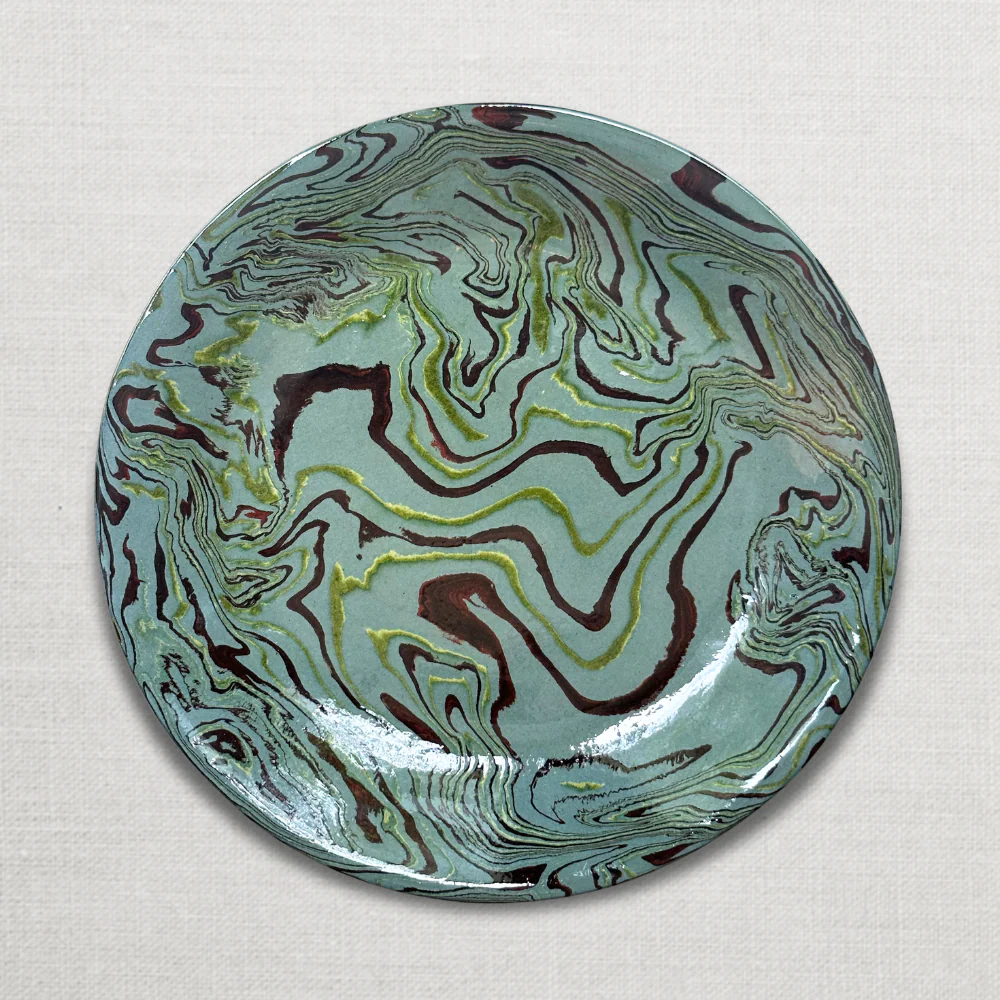 Marbled Dinner Plate Fontainebleau (FB #710)