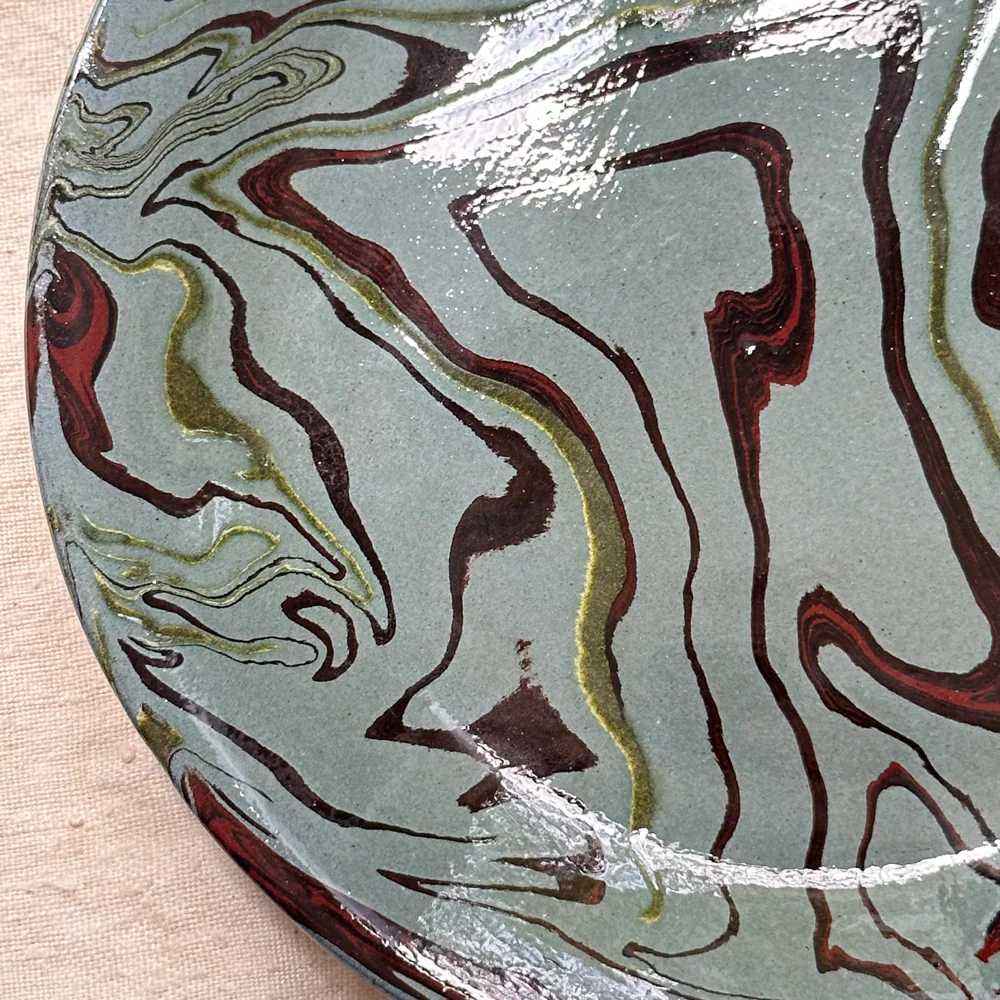 Marbled Dinner Plate Fontainebleau (FB #711) - Image 2