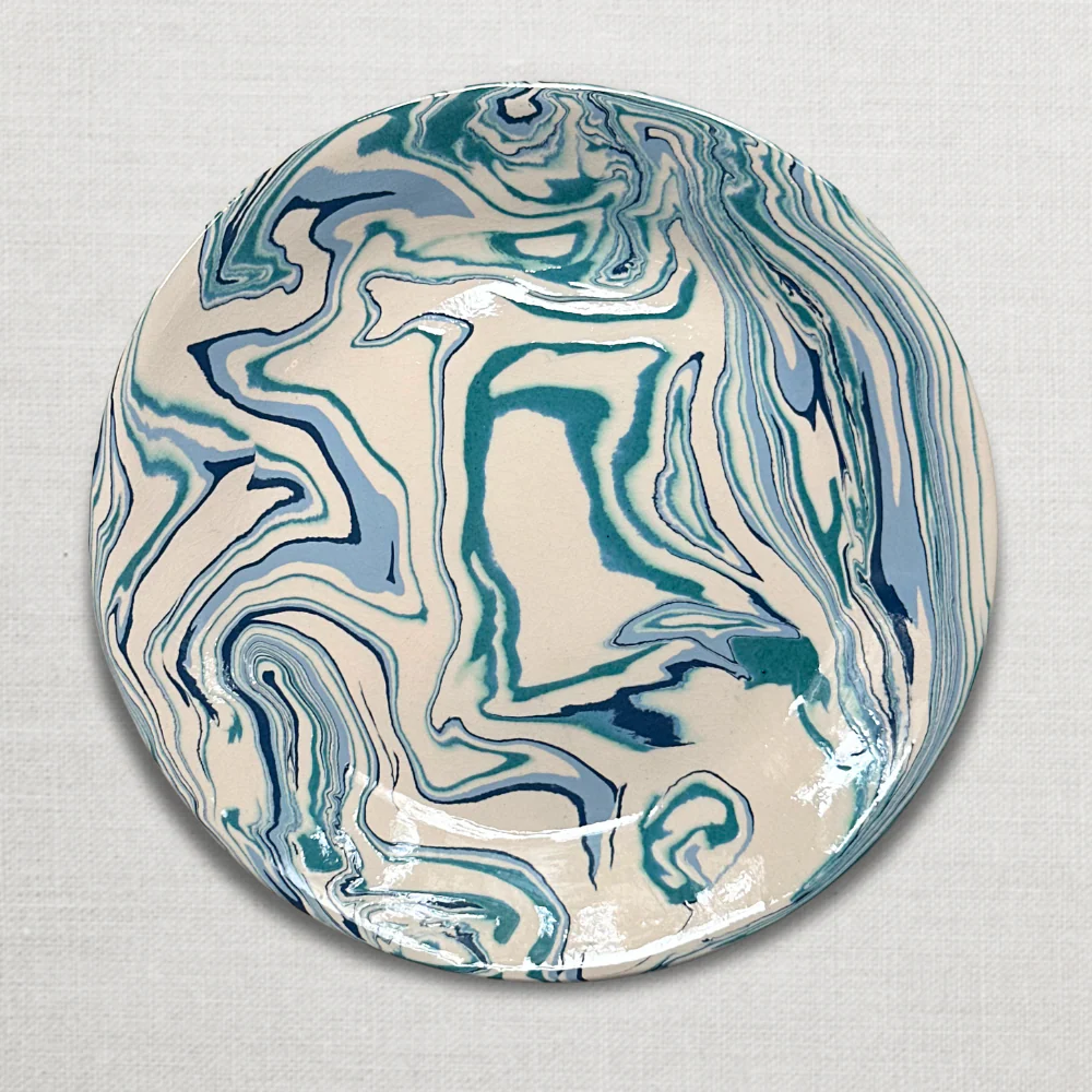 Marbled Dinner Plate in Bora Bora (BC #725)