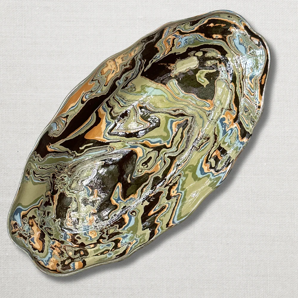 Marbled Fish Dish Platter in Papeete (PP #744)