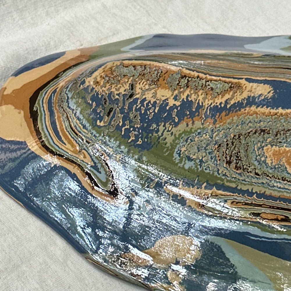 Marbled Fish Dish Platter in Papeete (PP #744) - Image 4
