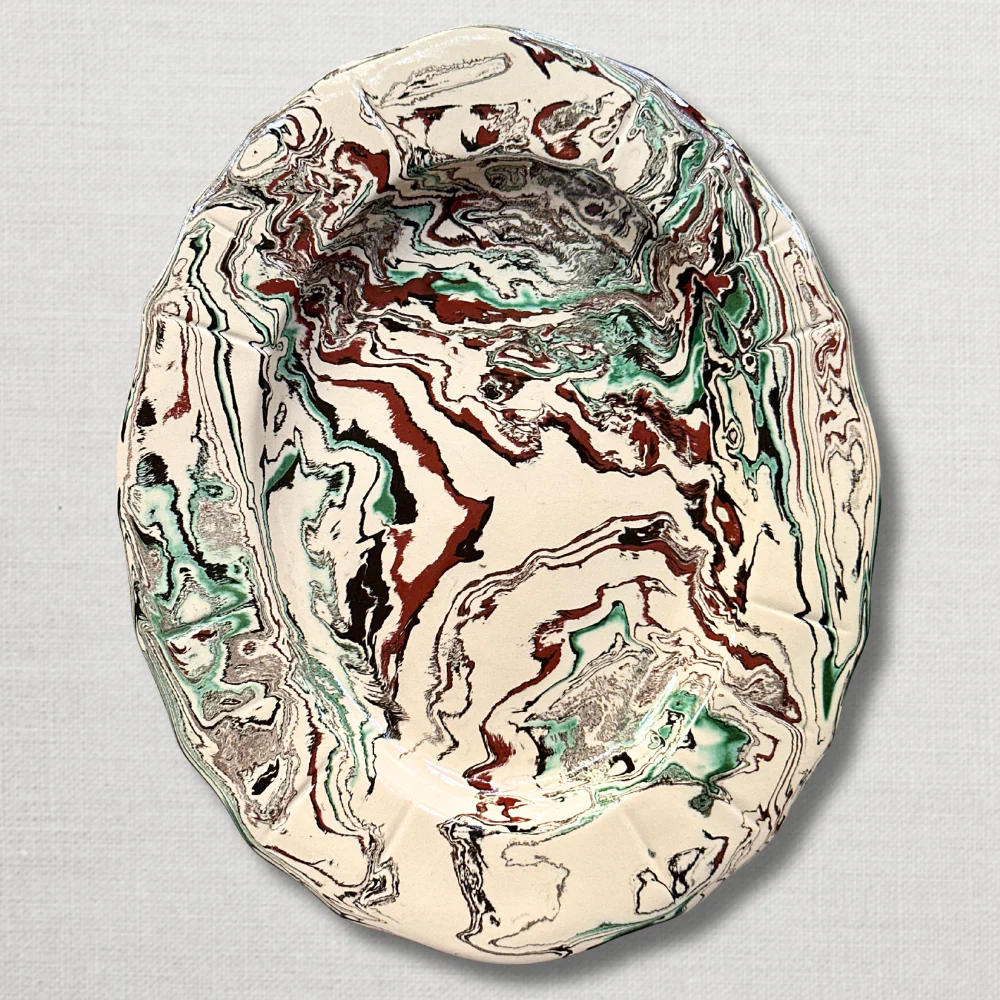 Marbled Louis XV Platter in Riga (RG #757)