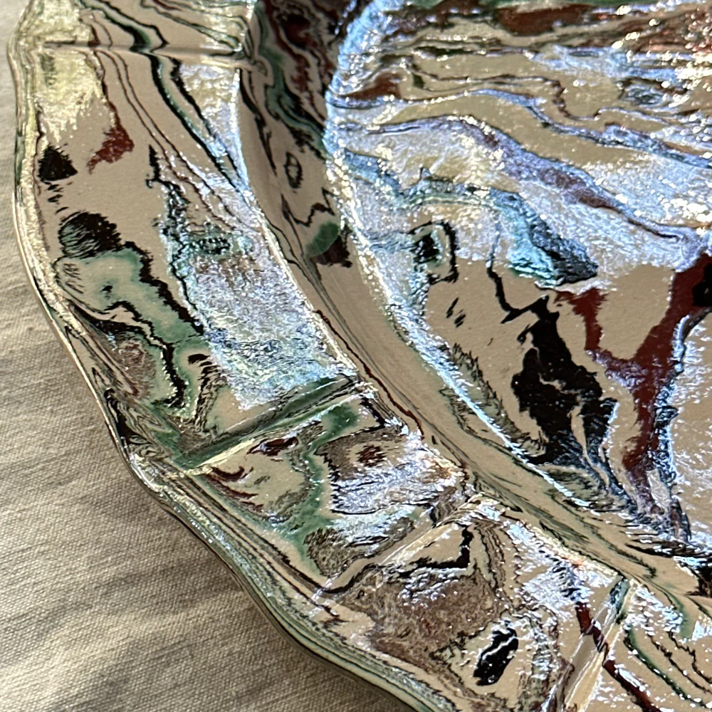 Marbled Louis XV Platter in Riga (RG #757) - Image 2