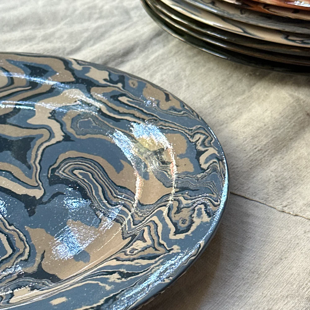 Marbled Presentation Plate in Arcachon (AR #761) - Image 2