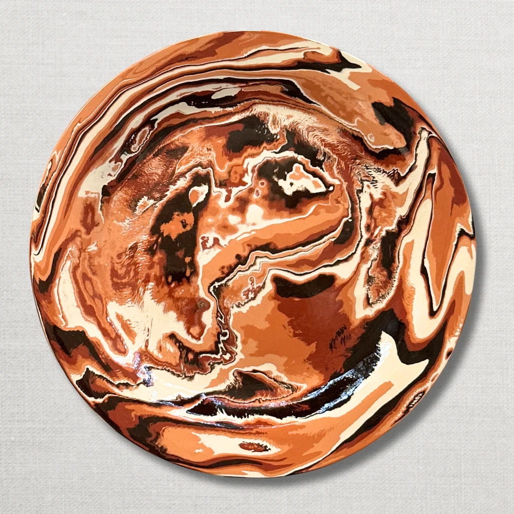 Marbled Presentation Plate in Bhoutan (BH #759)