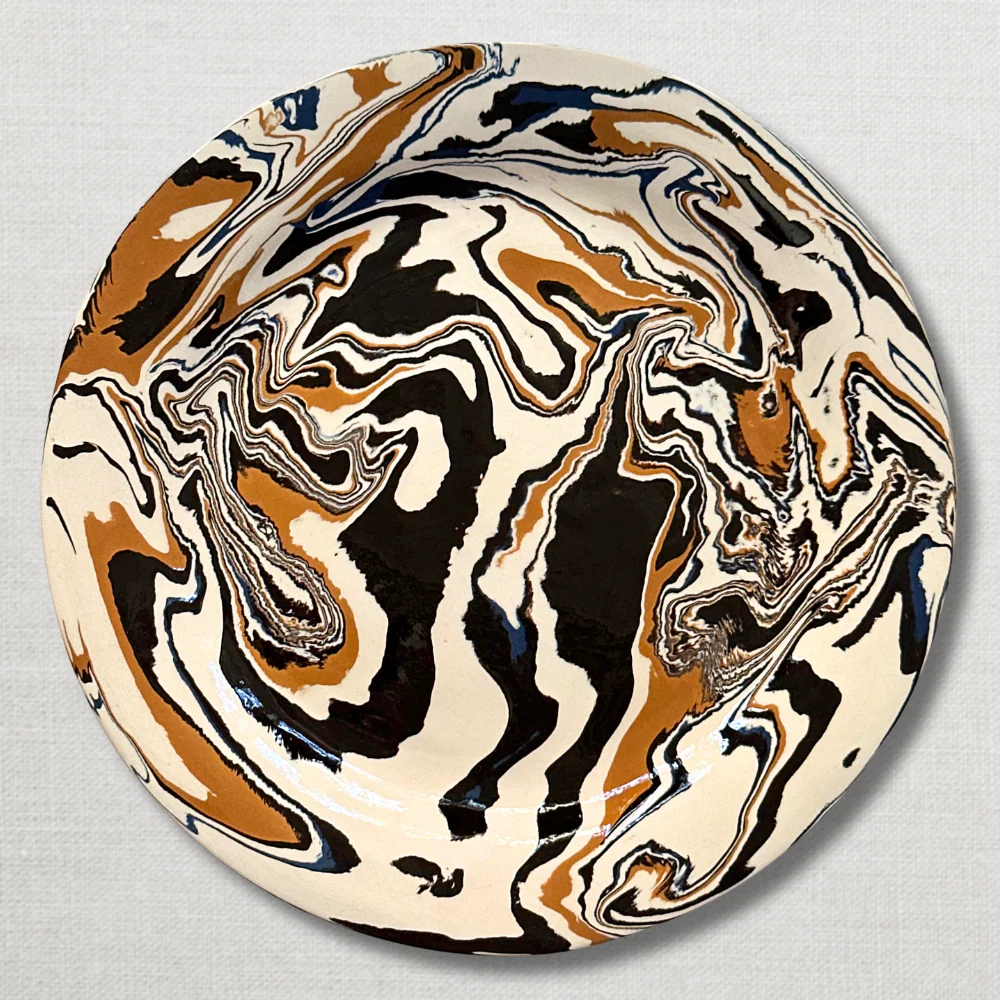 Marbled  Presentation Plate in Lisbonne (LB #760)