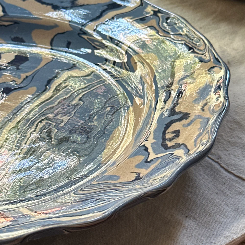 Marbled Scalloped Plate in Arcachon (AR #771) - Image 2
