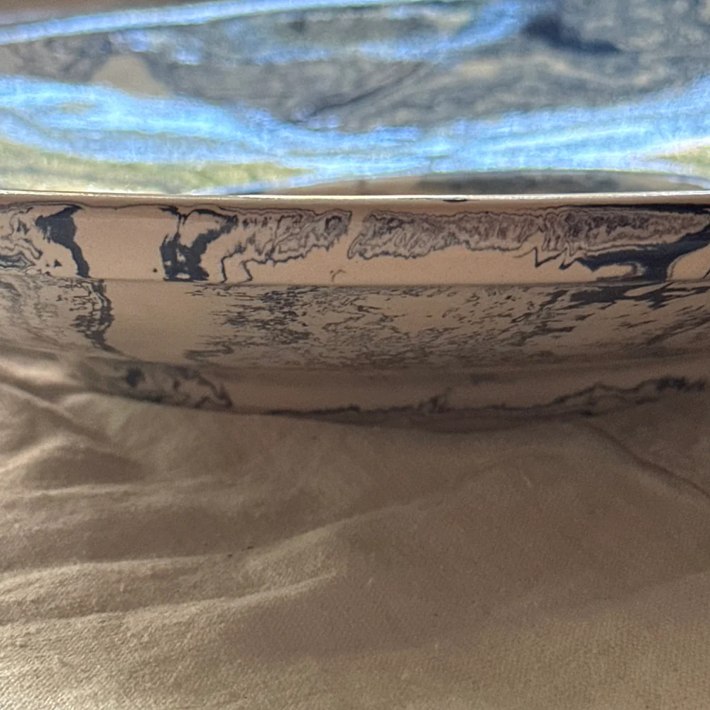 Marbled Very large Round Dish in Dark Belle Île (DB #768) - Image 5