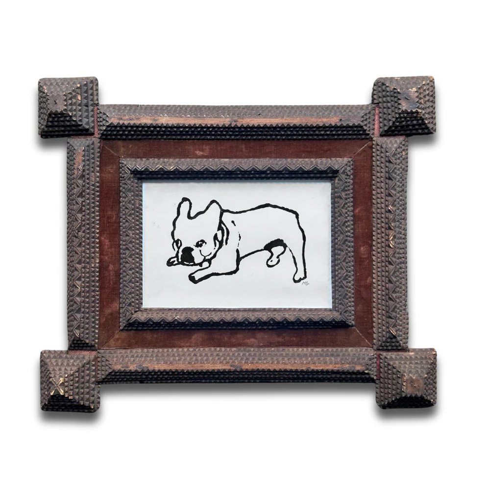 "Mark's Dog" in a Vintage Frame