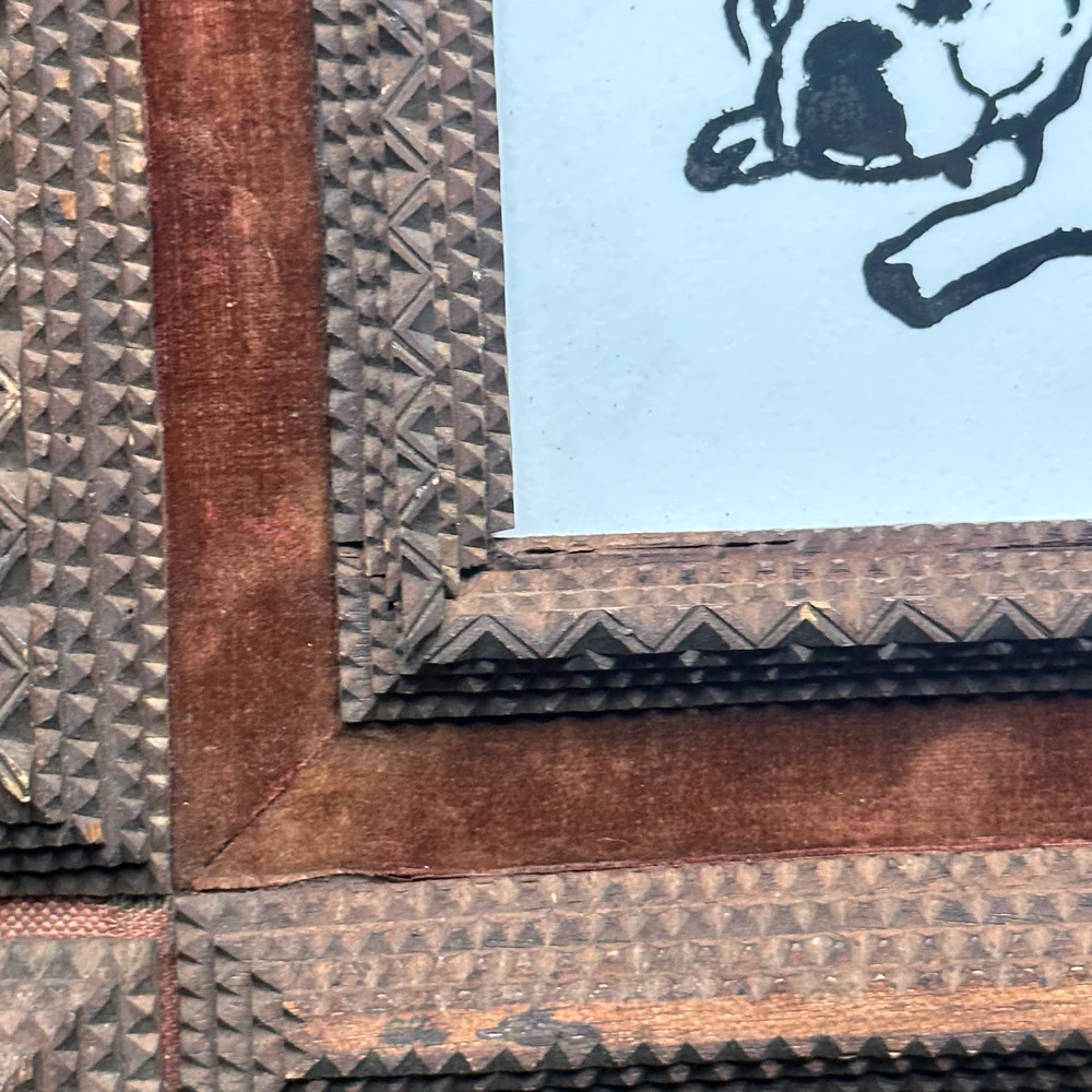 "Mark's Dog" in a Vintage Frame - Image 4