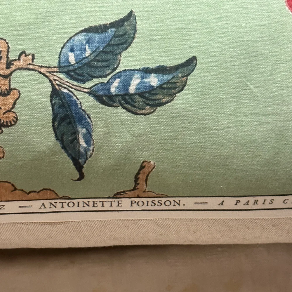 Medium Madame Pillow in Green (No. 95B) with Linen Backing - Image 3