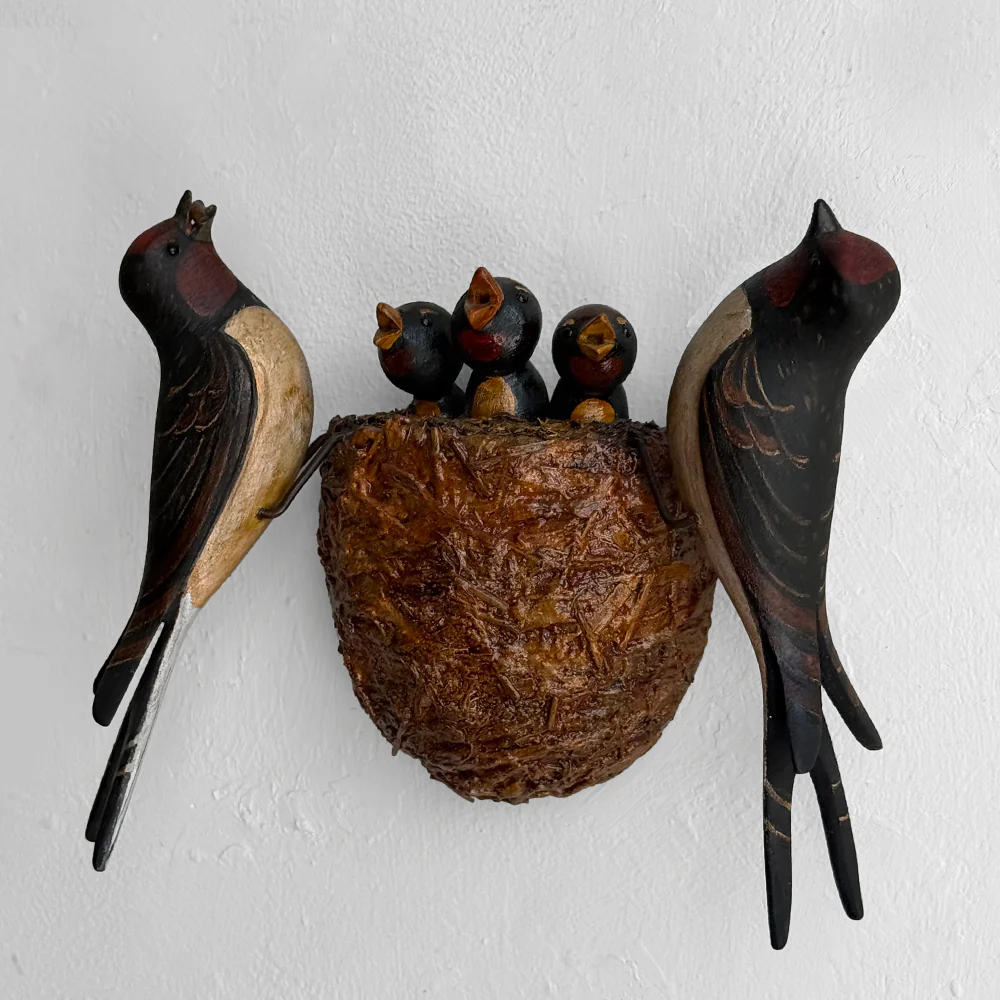 Mid 20th-century Black Forest Carved Bird's Nest (BFB-08) - Image 2