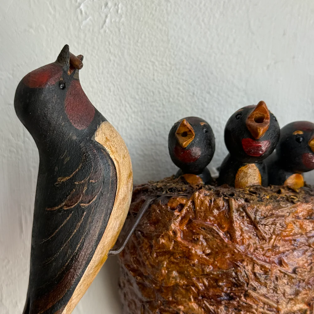 Mid 20th-century Black Forest Carved Bird's Nest (BFB-08) - Image 3