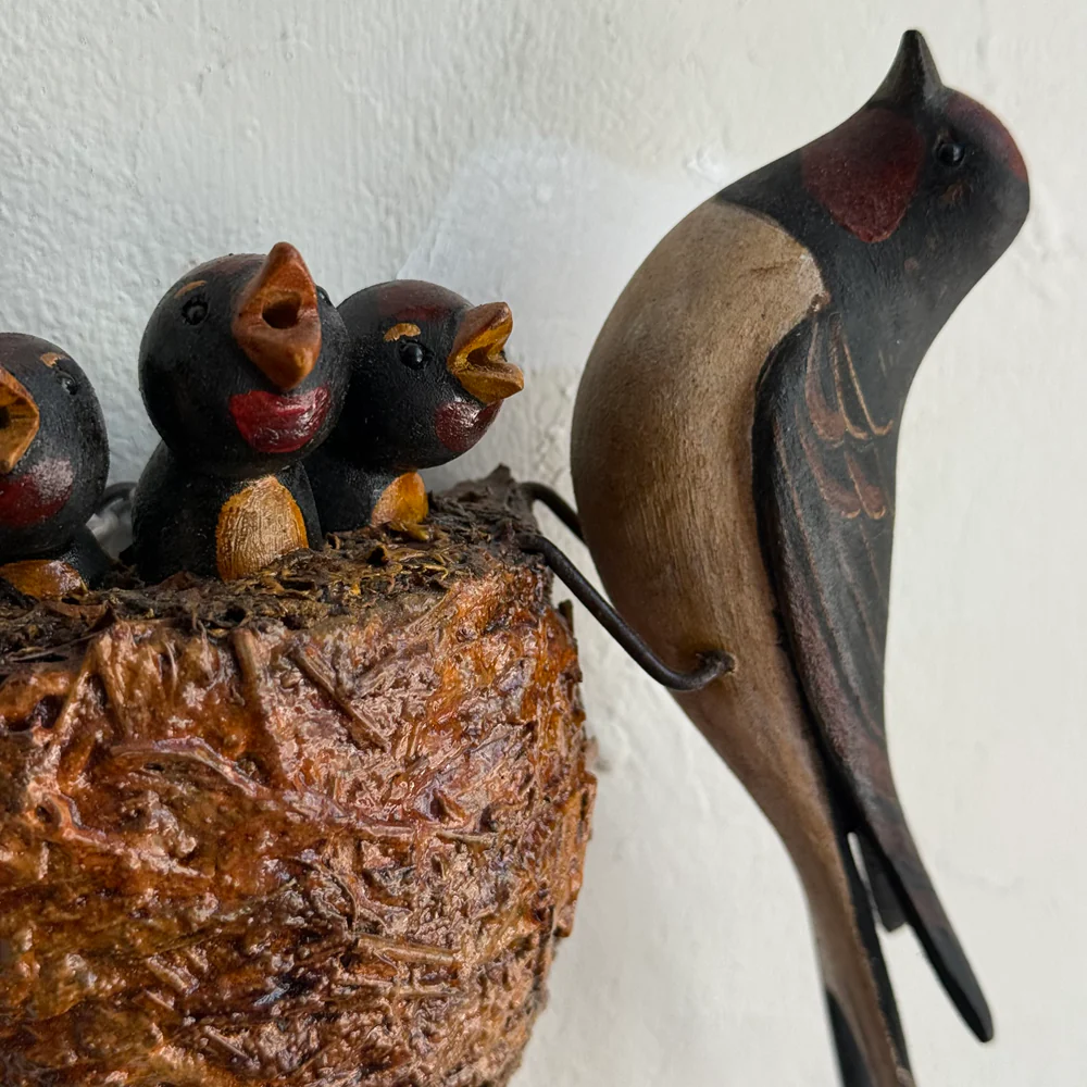 Mid 20th-century Black Forest Carved Bird's Nest (BFB-08) - Image 4