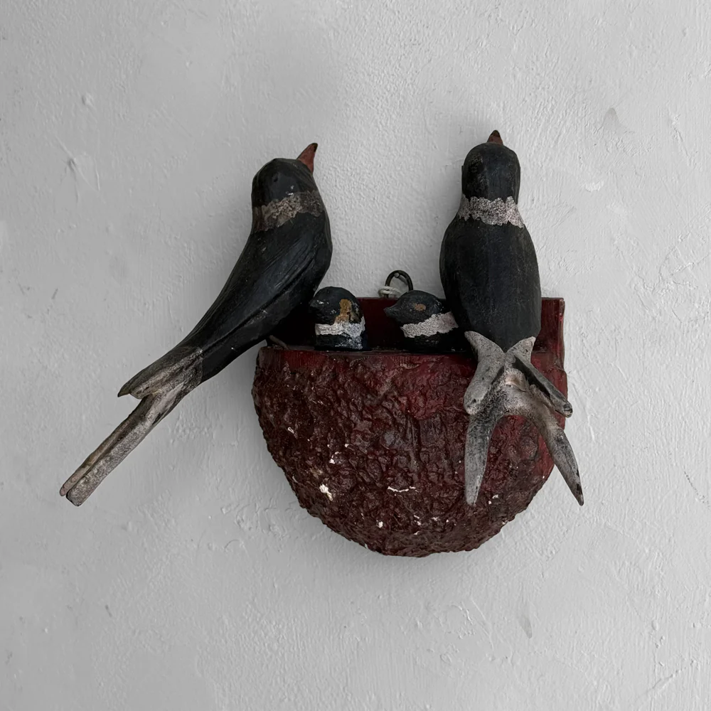 Early 20th-century Black Forest Carved Bird's Nest (BFB-09) - Image 2