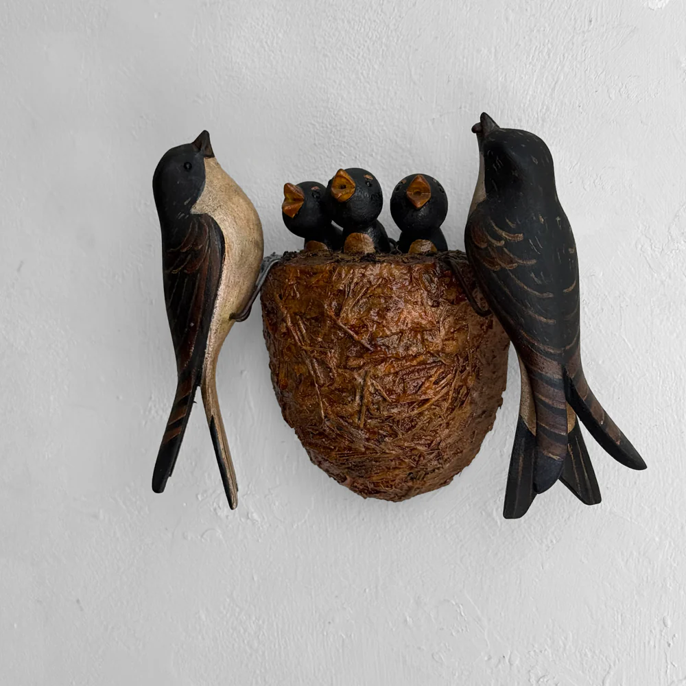 Mid 20th-century Black Forest Carved Bird's Nest (BFB-10) - Image 2