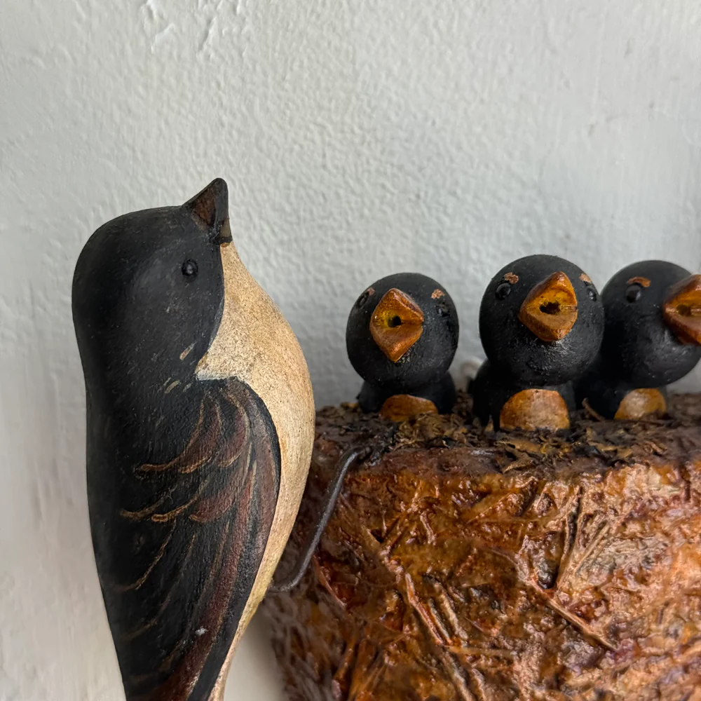 Mid 20th-century Black Forest Carved Bird's Nest (BFB-10) - Image 3
