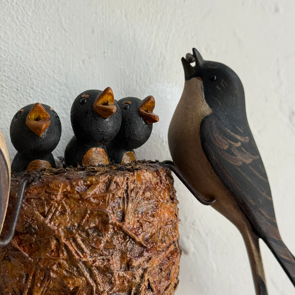 Mid 20th-century Black Forest Carved Bird's Nest (BFB-10) - Image 4