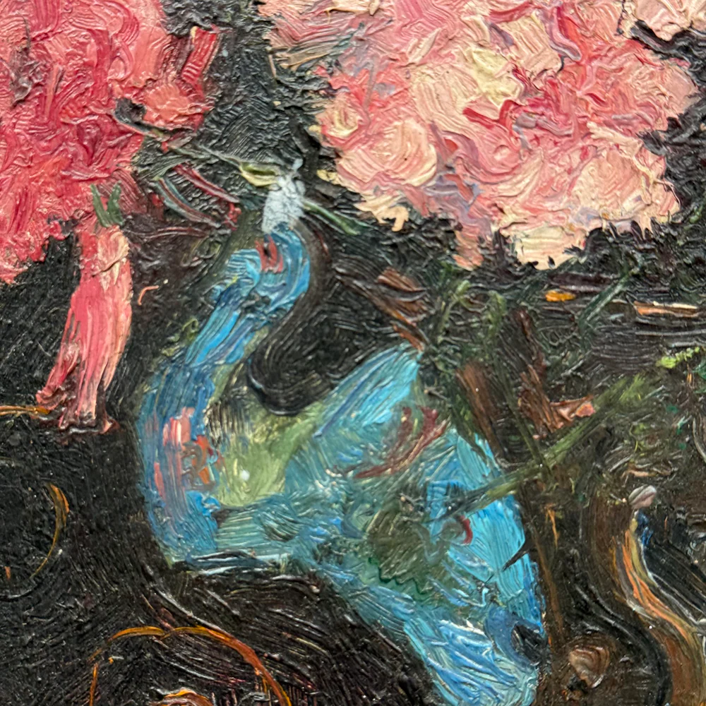 Early 20th-century French Floral Still Life Framed Painting - Image 2