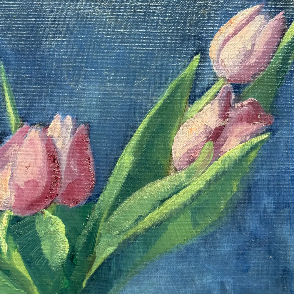 Mid 20th-century Dutch Floral Still Life Painting - Image 3