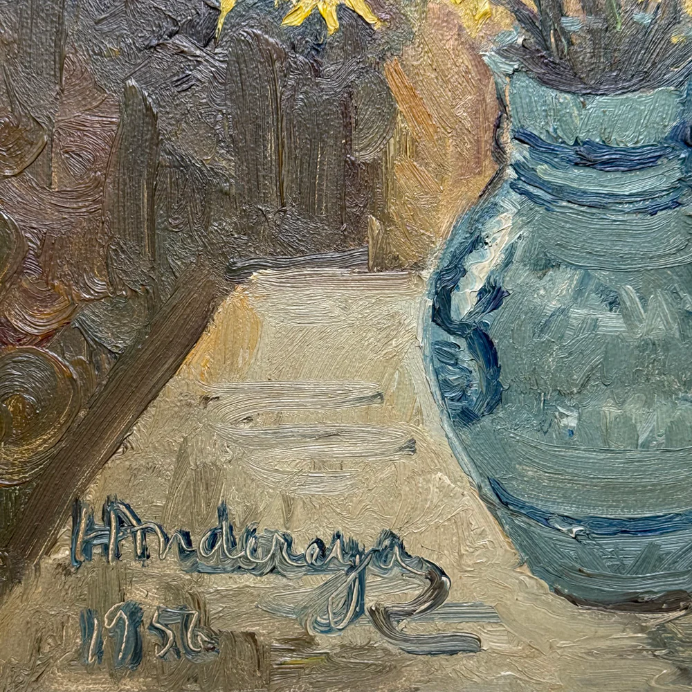 Mid 20th-century Dutch Floral Still Life Painting - Image 2