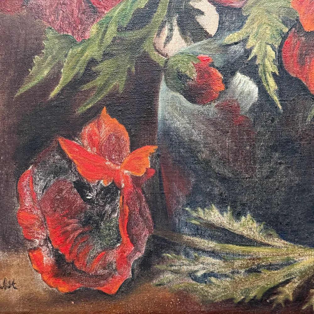 Mid 20th-century Dutch Floral Still Life Painting - Image 2
