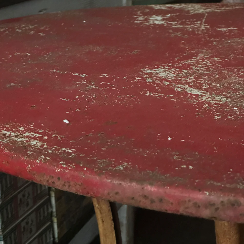 Mid 20th-century Painted Red Metal Table - Image 2
