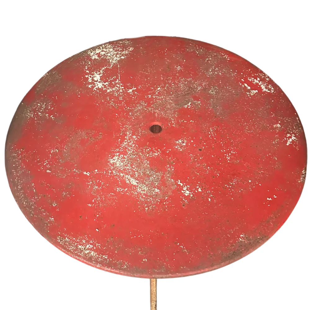Mid 20th-century Painted Red Metal Table - Image 4