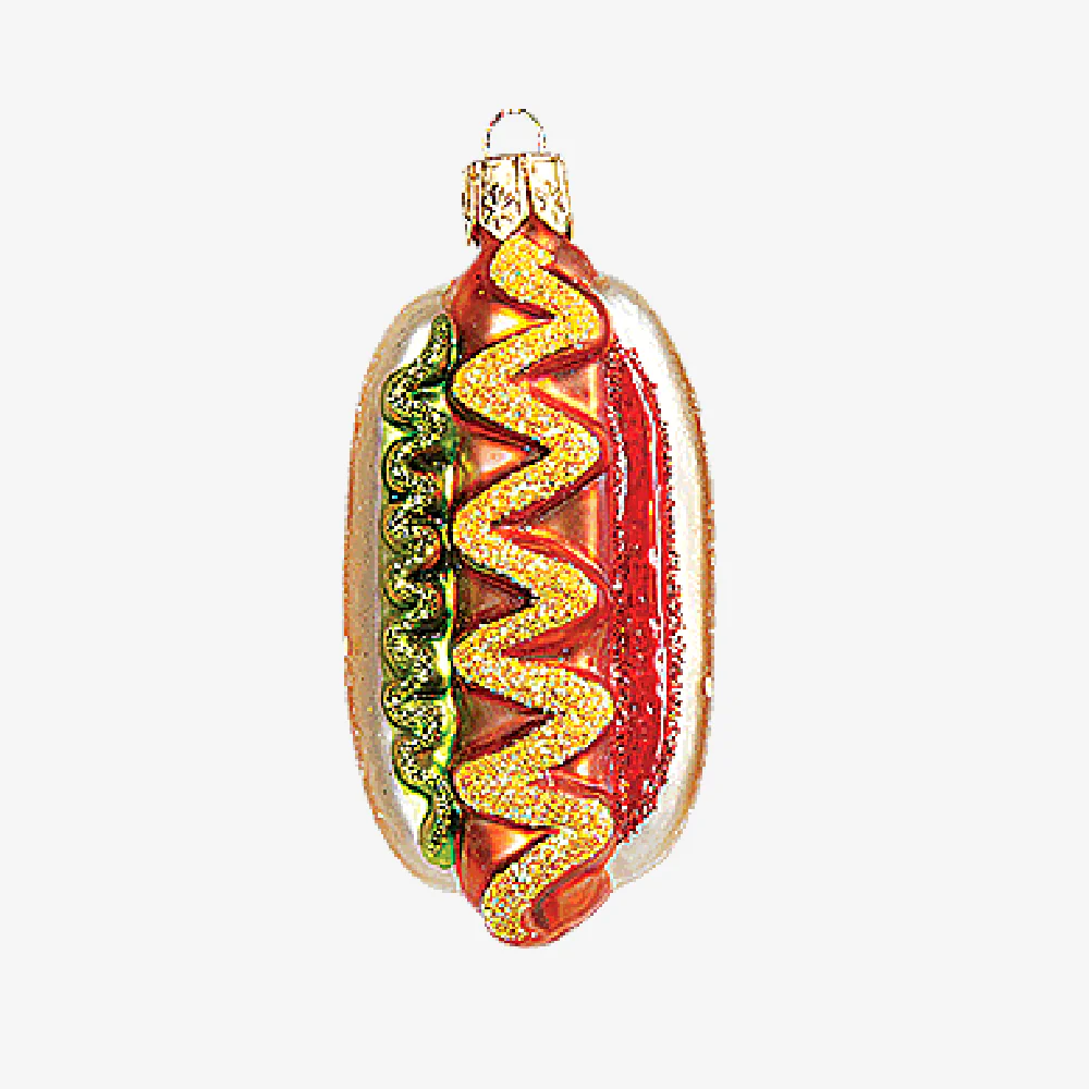 Mini Hot Dog Ornament