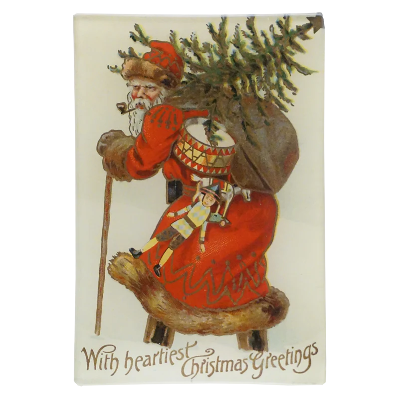Santa with Tree (With Heartiest Christmas Greetings)