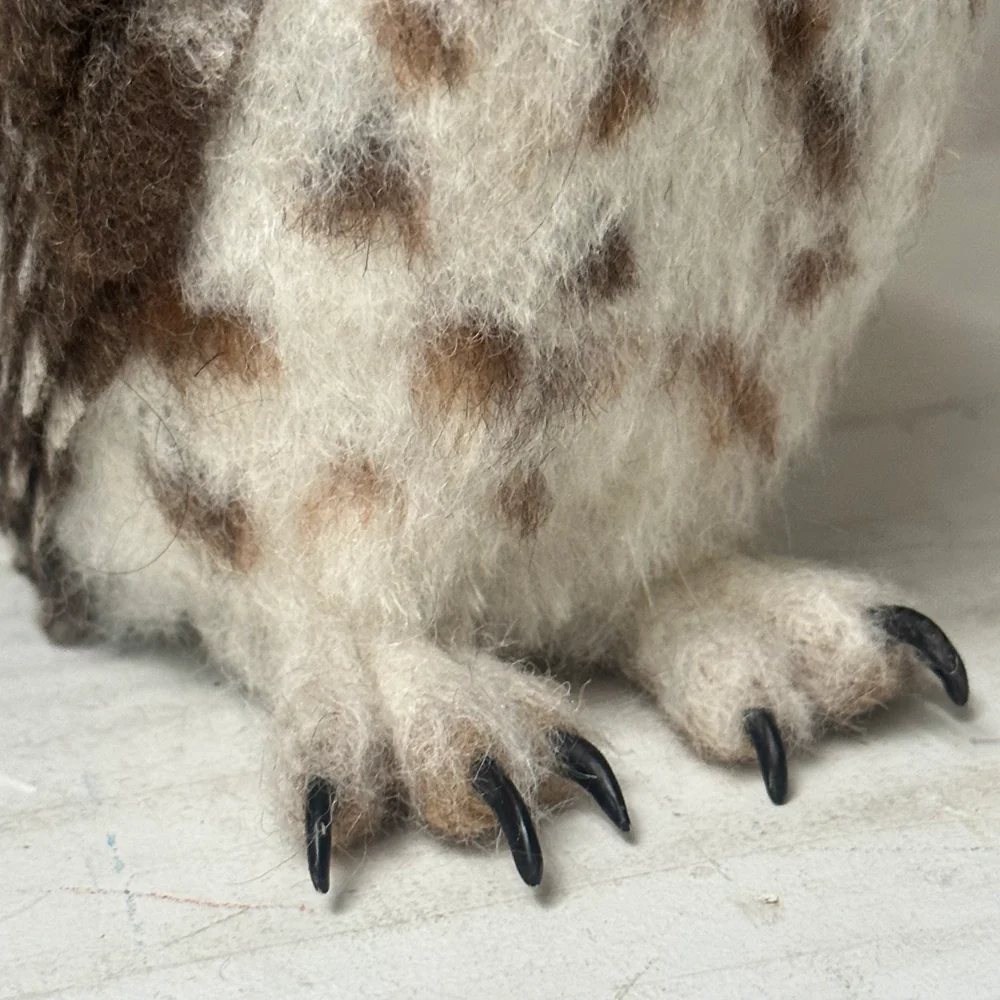Needle Felted Right Facing Saw-Whet Owl - Image 6