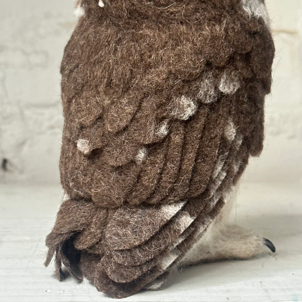 Needle Felted Right Facing Saw-Whet Owl - Image 7