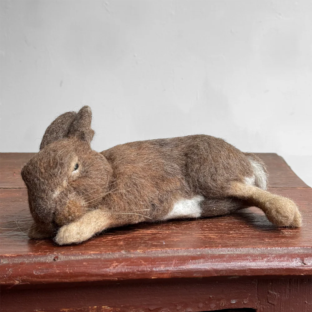 Needle Felted Sleeping Bunny