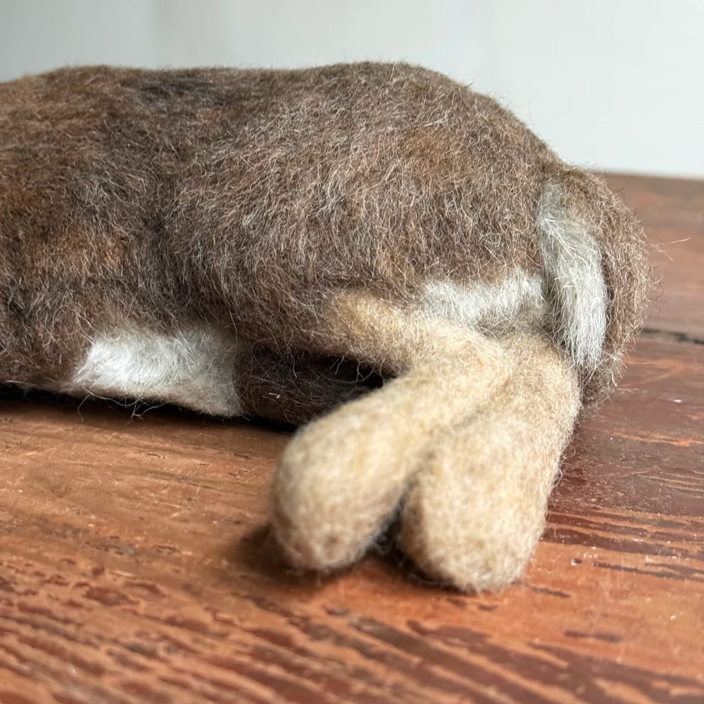 Needle Felted Sleeping Bunny - Image 3