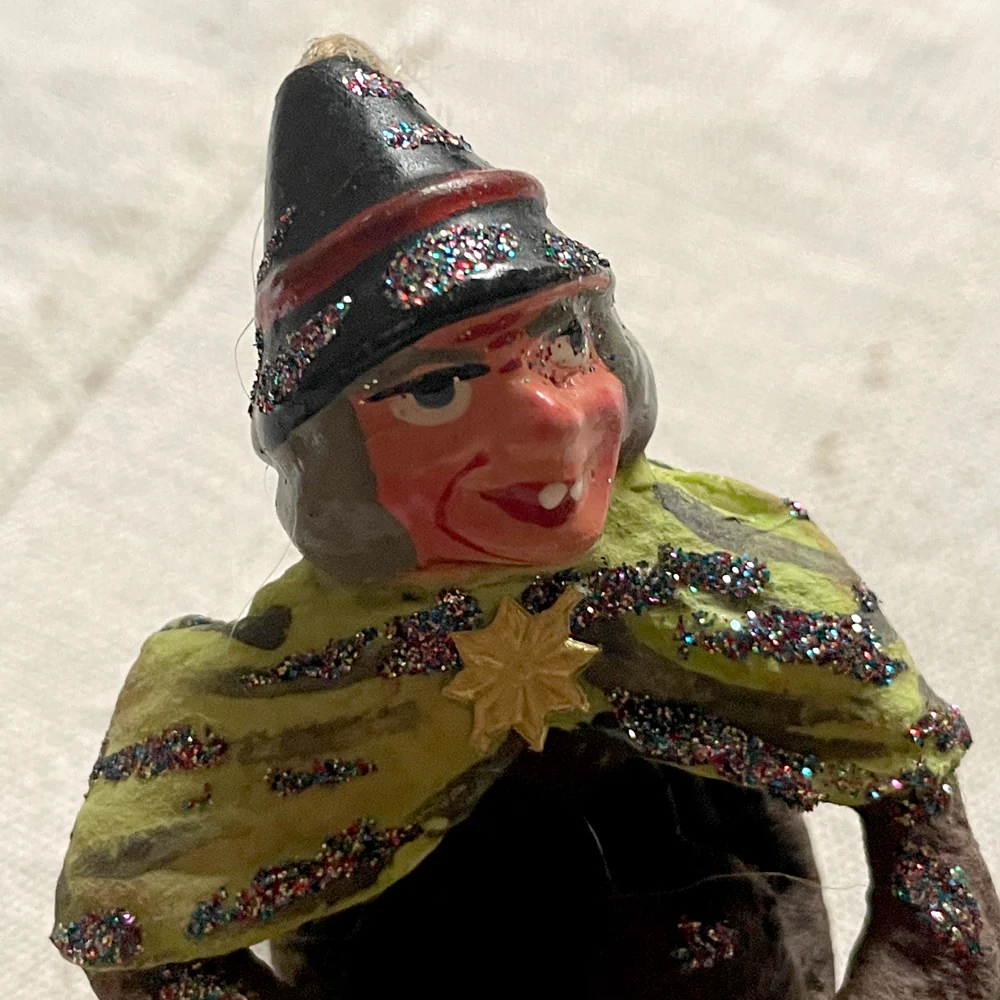 Nostalgic Cotton Witch Ornament - Image 2
