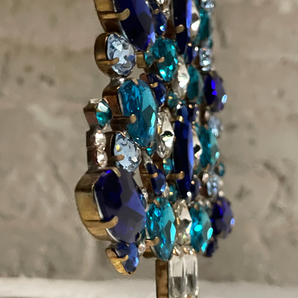 Nostalgic Glass Jeweled Tree with Candles in Blue - Image 2