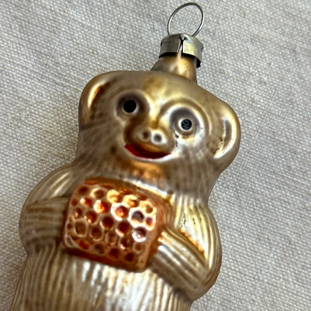 Nostalgic Gold Teddy Bear Ornament - Image 2