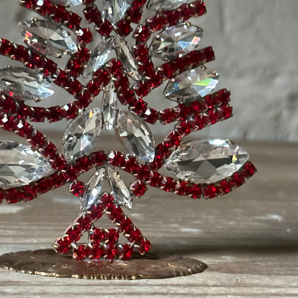 Nostalgic Jeweled Clear & Red Crystal Tree - Image 2