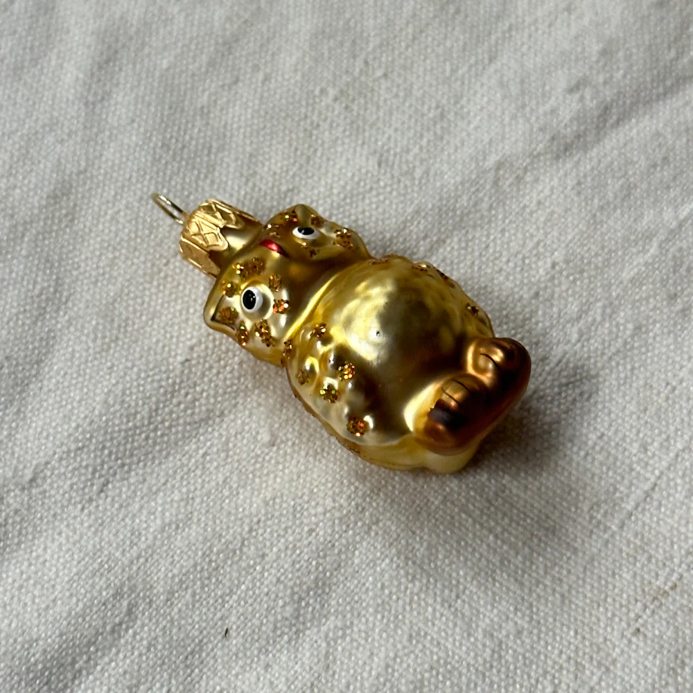 Nostalgic Mini Gold Owl Ornament - Image 2